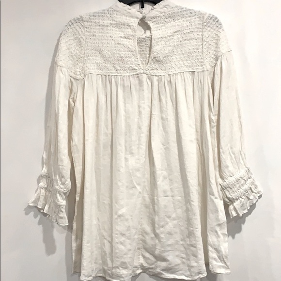 NWT Free People OB Mila Smocked Tunic Top in Ivory - Picture 6 of 9
